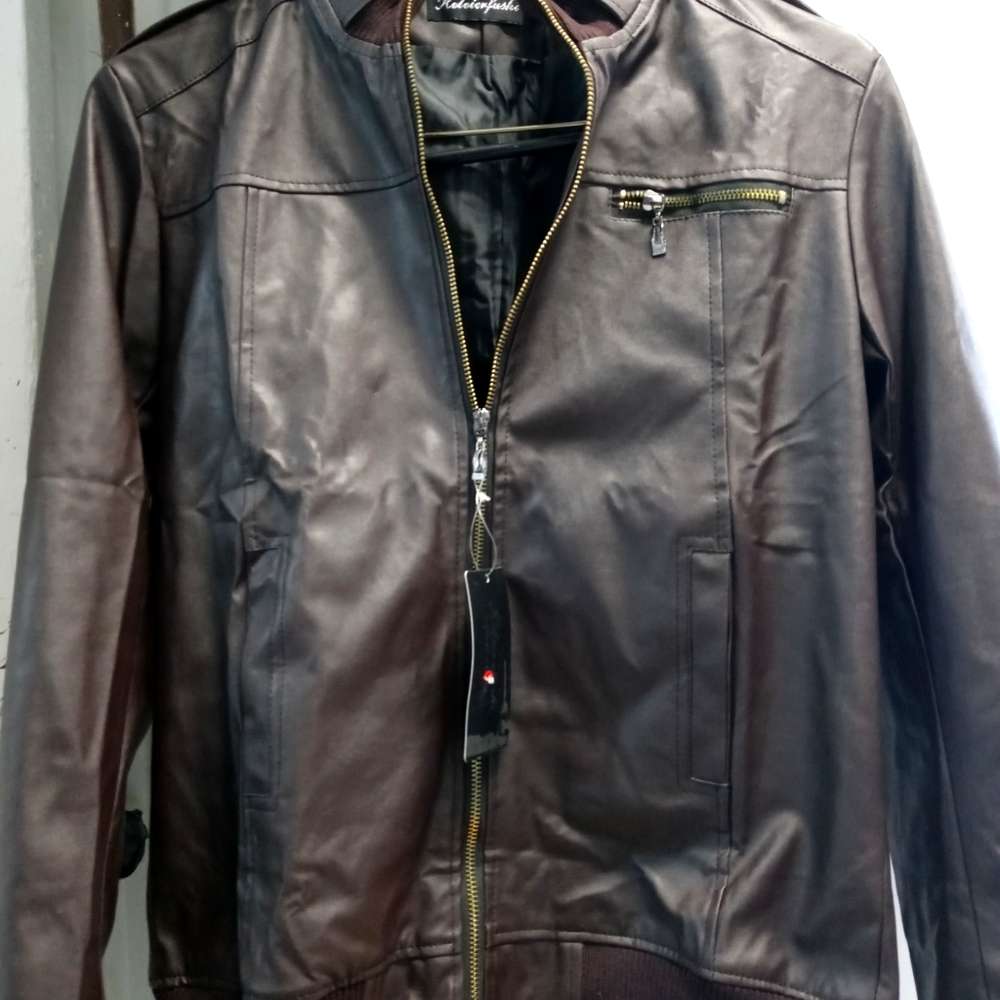 Mens faux Leather Jacket